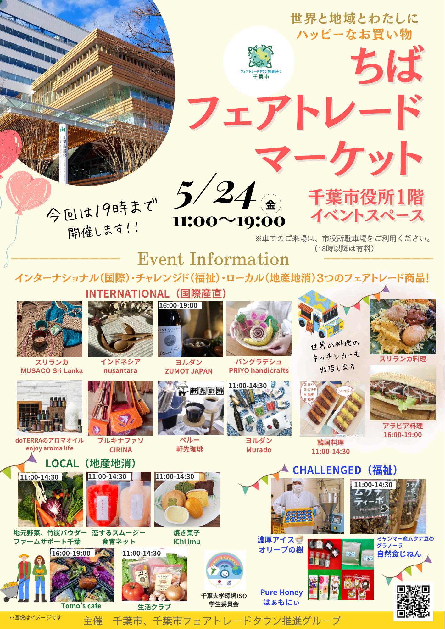 ちばフェアトレードマーケットが開催されます。